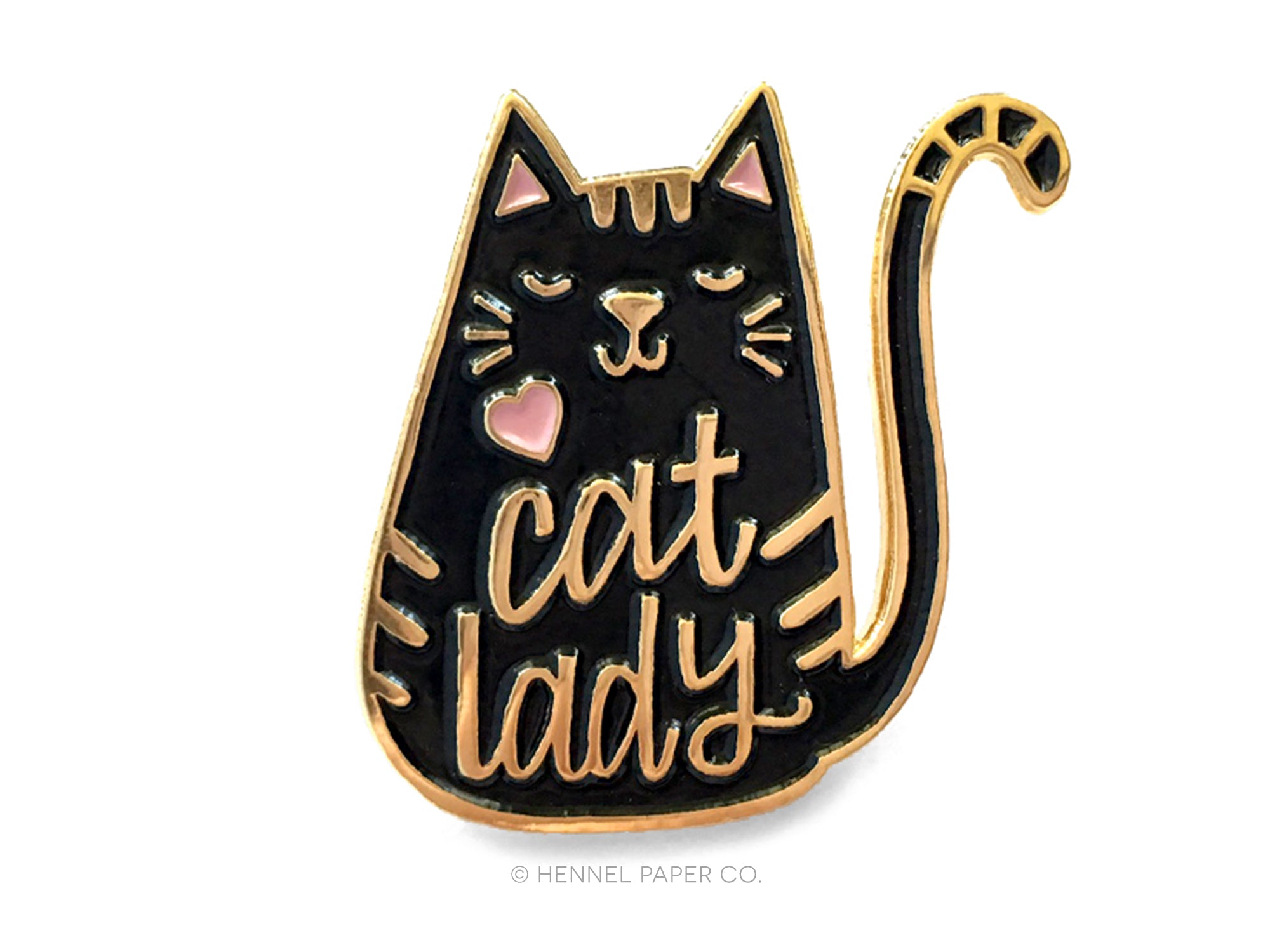 Cat Lady Enamel Pin Add This Cat Lady Pin To Your Collection Hennel Paper Co 