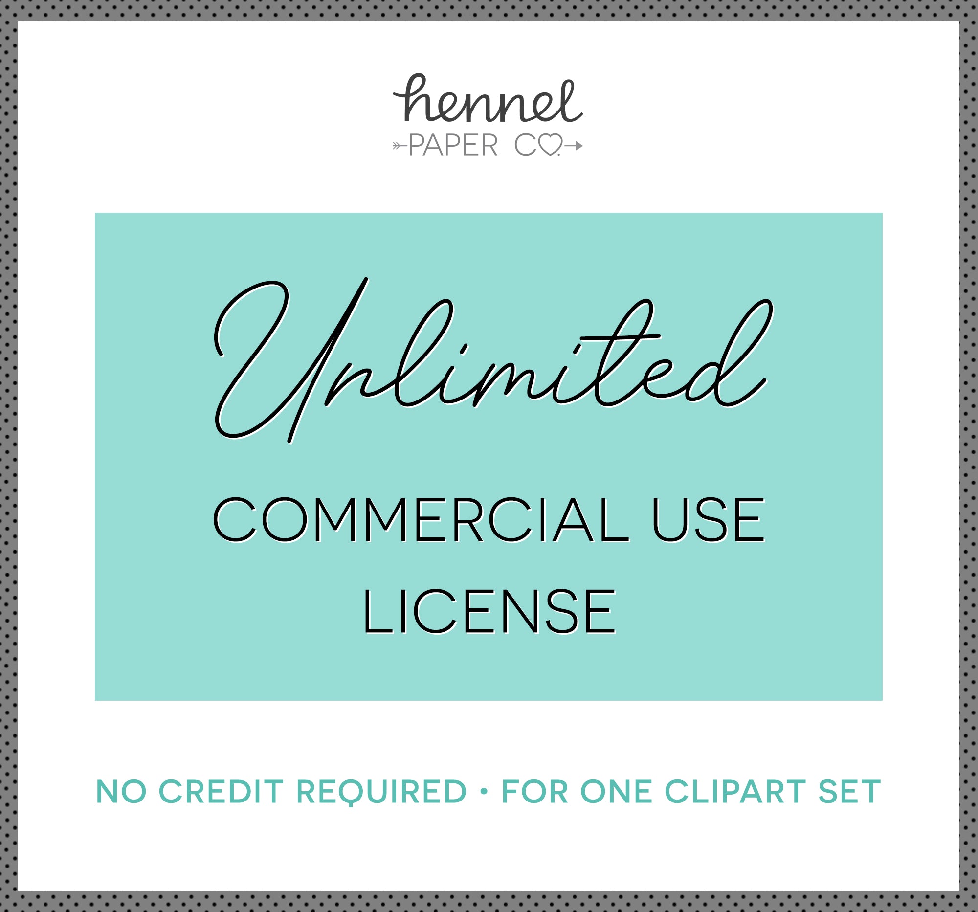 Unlimited Commercial Use License for ONE Clipart Set - Over 500 Units - Hennel Paper outlets Co.