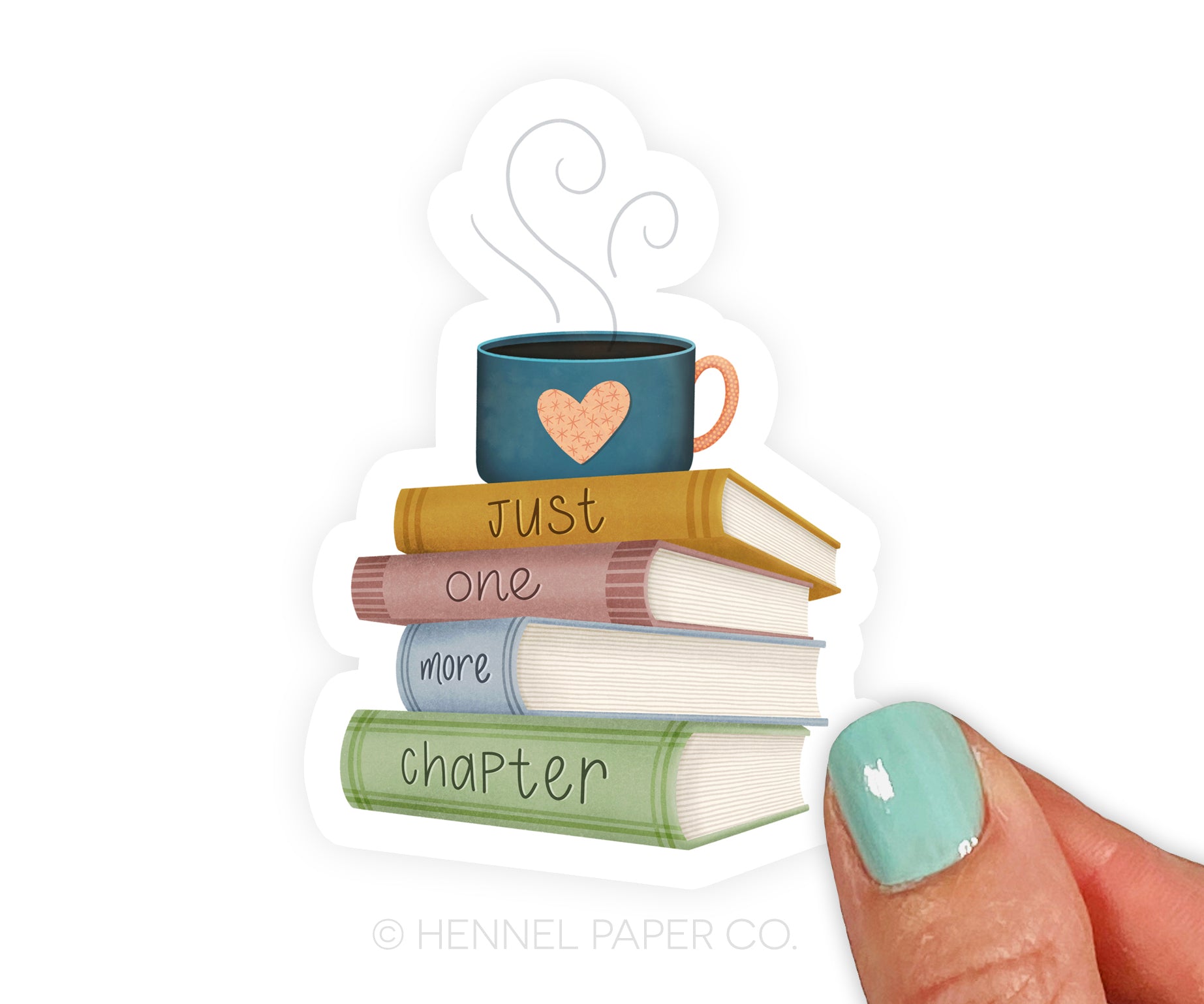 Just One More Chapter Funny Sticker For Book Lovers Hennel Paper Co 1150